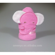 100% bambou rose éléphant bébé serviette à capuche super pelucheux premium bébé serviette de bain